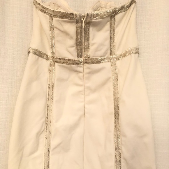 Cream Color Bebe Dress w/ Sequins - Picture 4 of 8